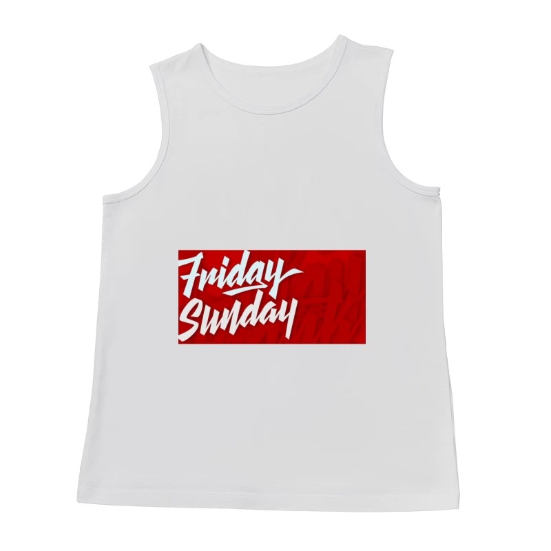 Design graphique de vendredi à dimanche Homme Débardeur