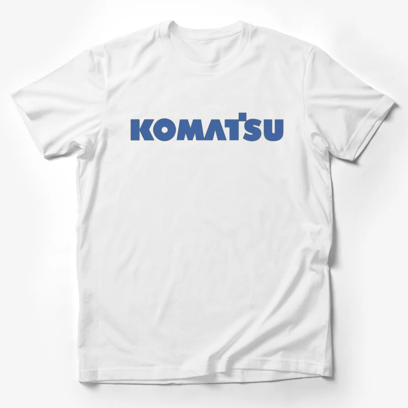 Komatsu Industrial Equipment Company Logo in Blue Male T-Shirt