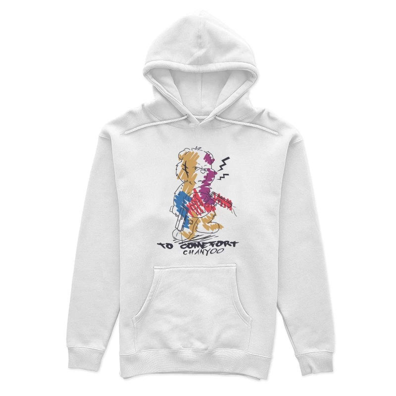 Farbenfrohes tierisches Design mit Kaffee Damen Pullover Hoodie