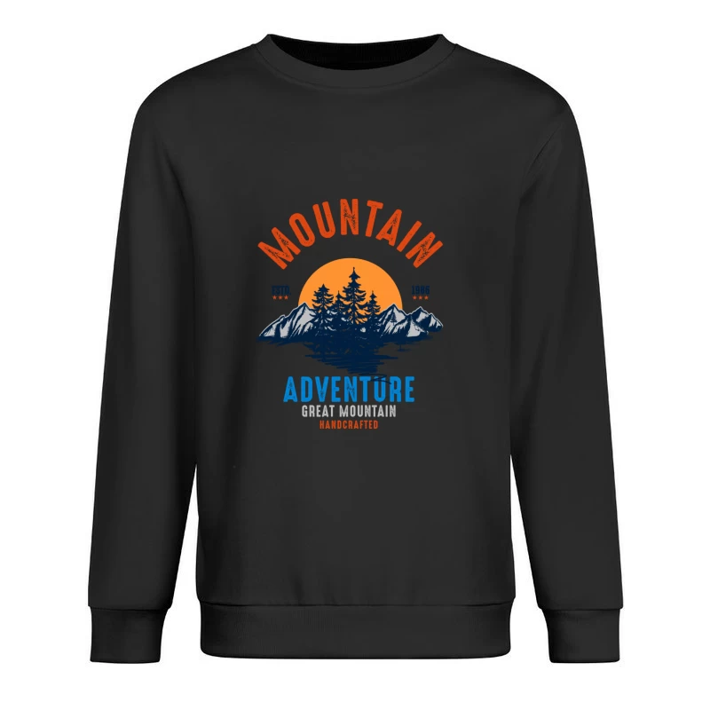 Bergabenteuer Emblem mit Handwerkskunst Herren Pullover Sweatshirt
