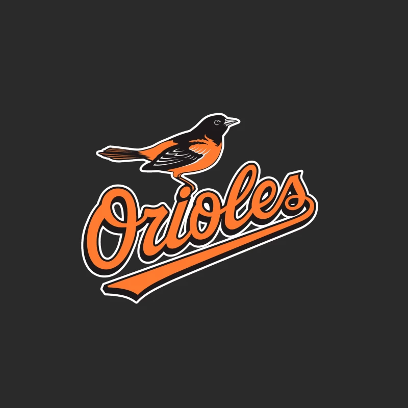 Baltimore Orioles MLB Baseball Team Logo with Orange Bird Mascot Baseball Cap