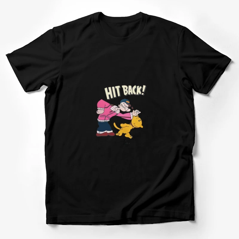 Personnage de bande dessinée frappe chien Homme T-Shirt