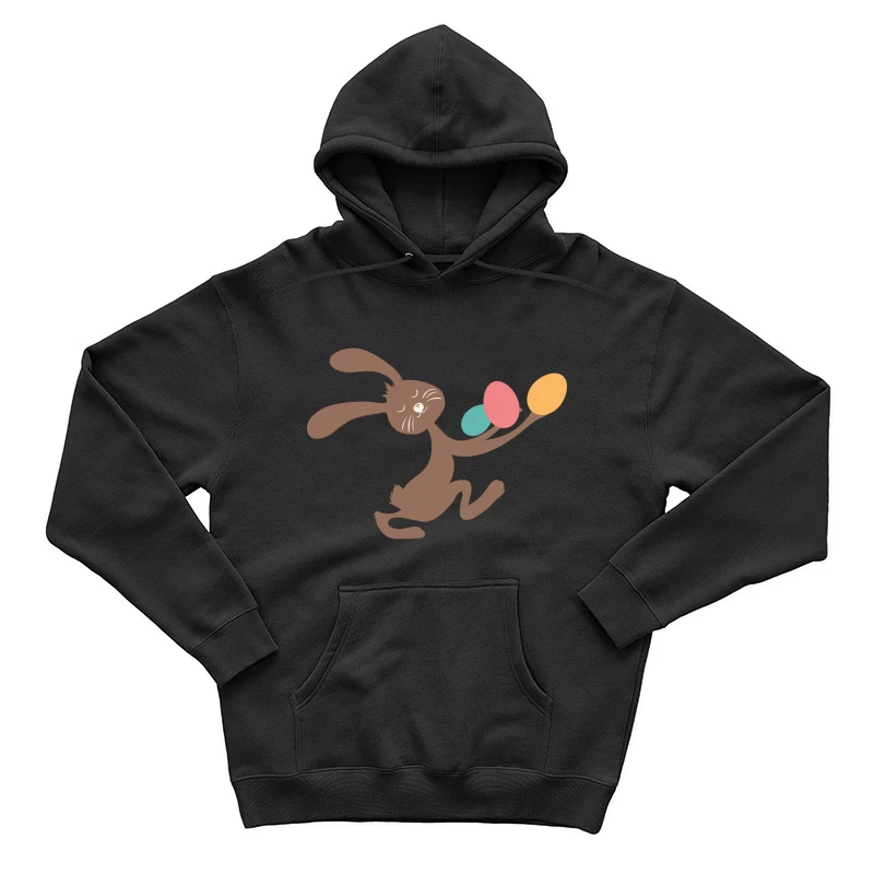 Lapin jouant avec des œufs colorés Homme Sweat à capuche