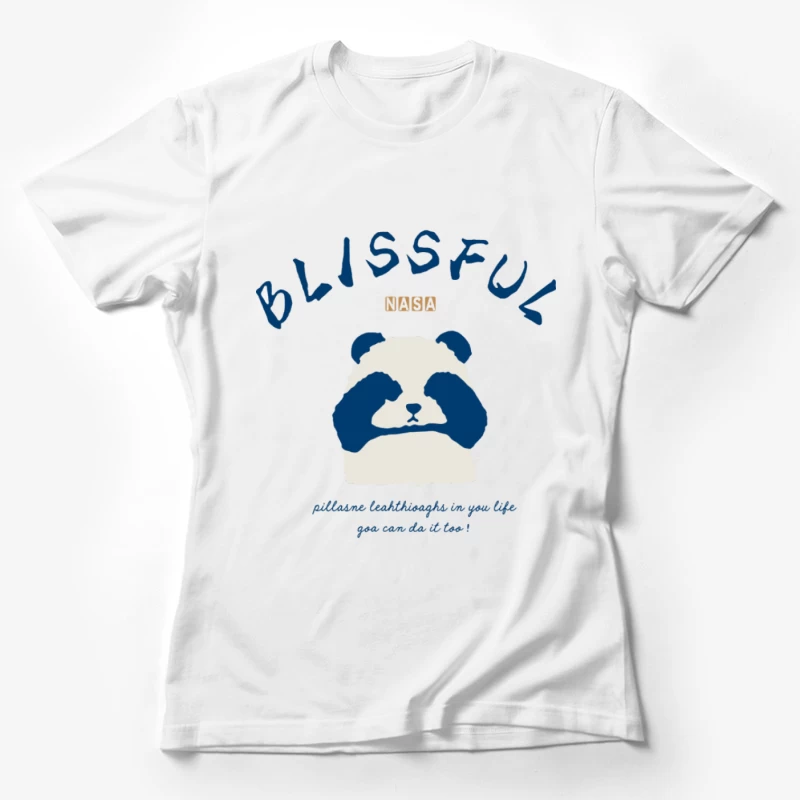 Blissful Panda Design mit Ermutigungsspruch Damen T-Shirt
