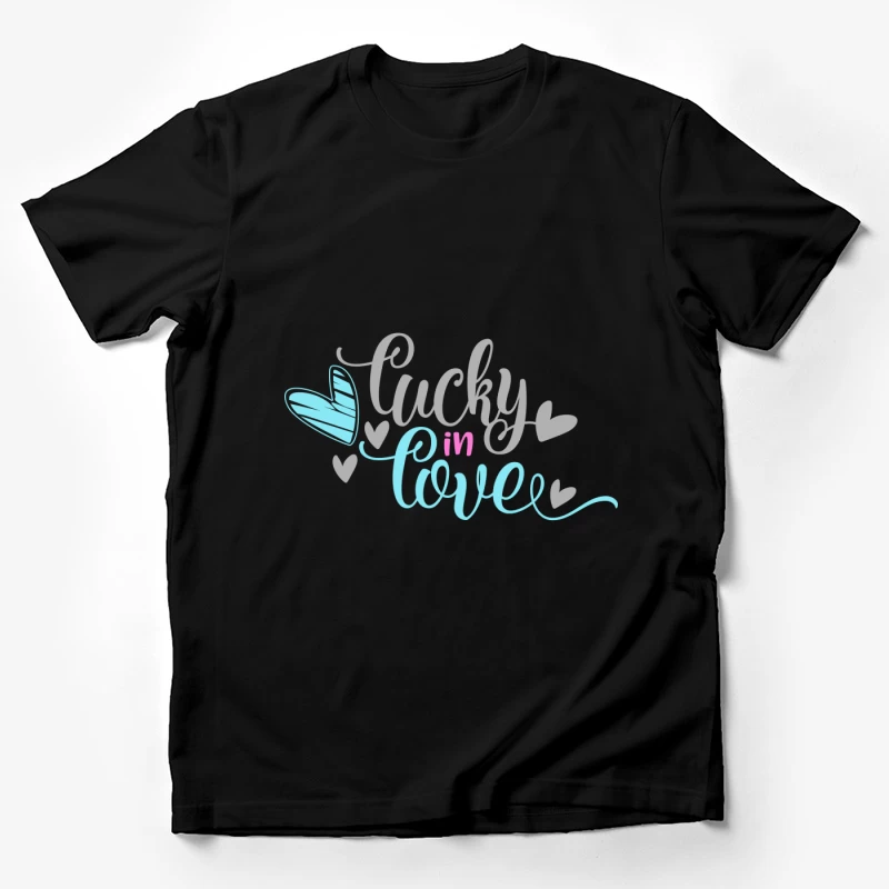 Motif chance amoureux avec cœurs Homme T-Shirt