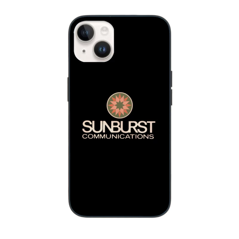 Sunburst Communications Vintage Corporate Logo Design iPhone Case