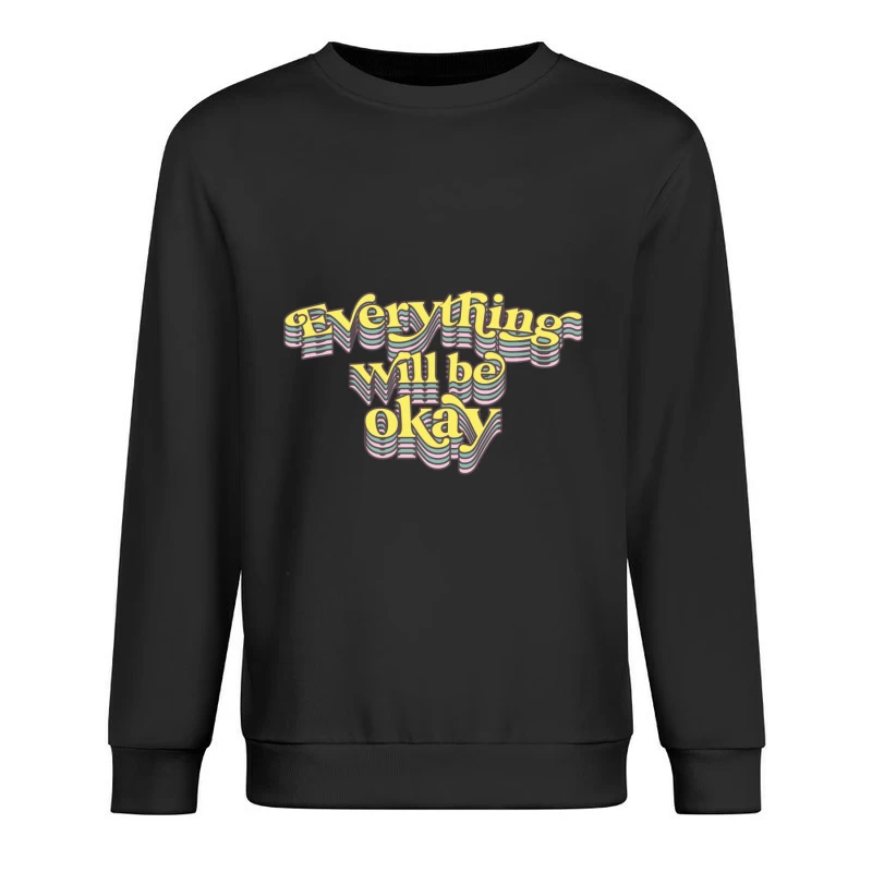Optimistische Botschaft in Pastellfarben Herren Pullover Sweatshirt