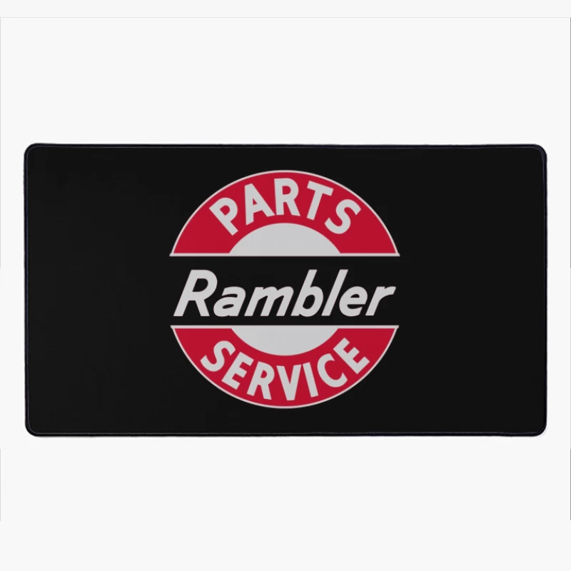 Vintage Rambler Parts & Service Logo Design Desk Mat