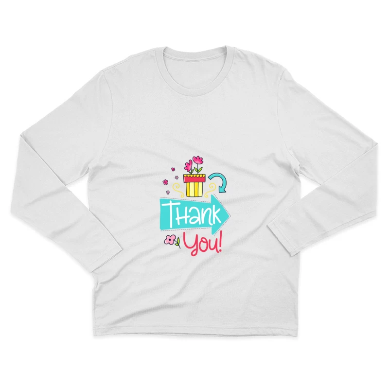 Carte de remerciement colorée Homme Manches Longues T-Shirt