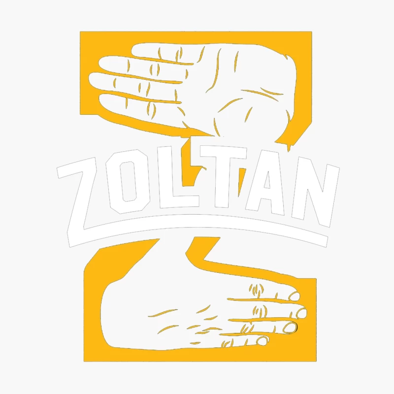 Zoltan Mystical Hand Reading Logo Design in Yellow and White Cotton Tote Bag