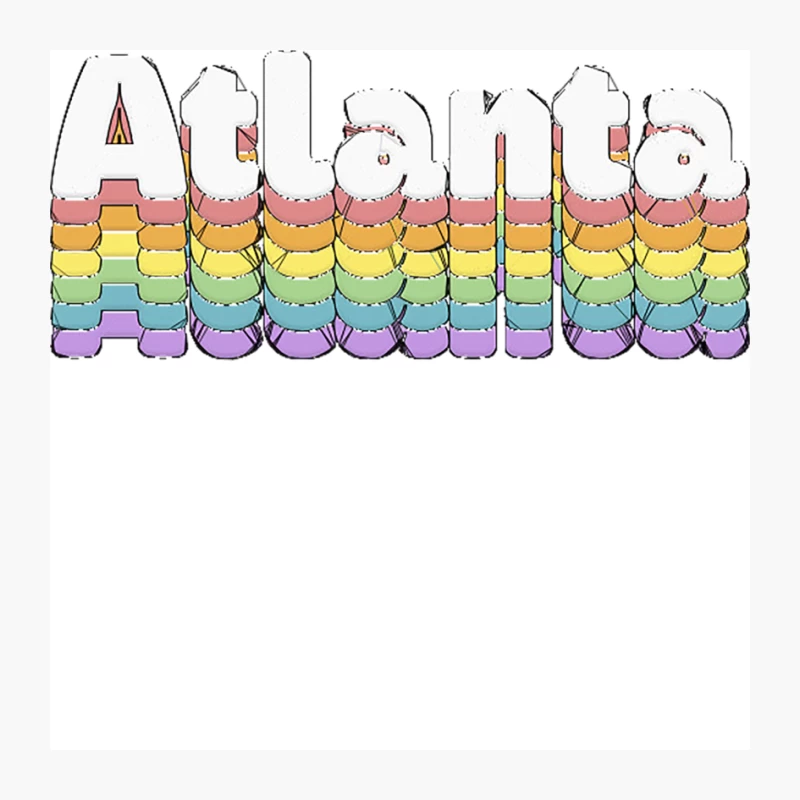 Atlanta, Georgia   Retro Typography Design Pin