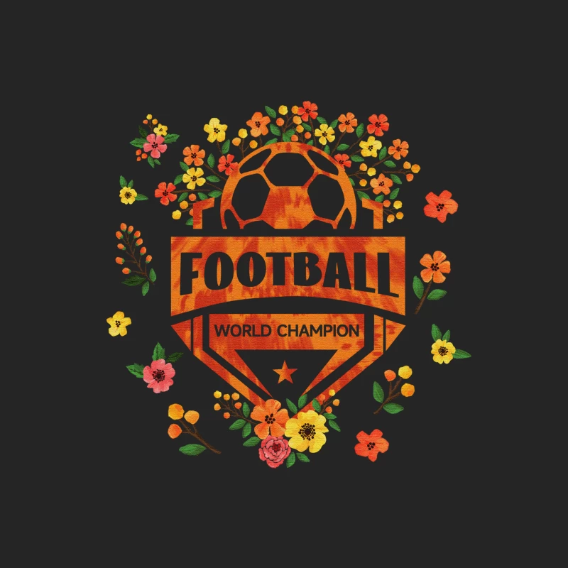 Fußball-Weltmeister mit Blumenmuster Herren Pullover Sweatshirt
