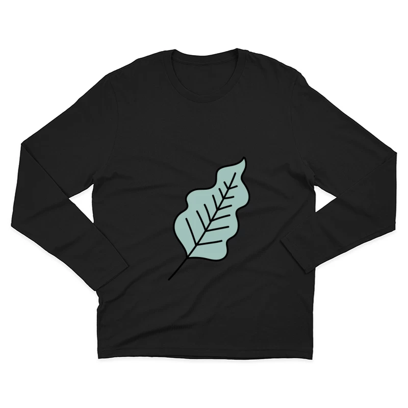 Feuille abstraite avec motif linéaire Homme Manches Longues T-Shirt