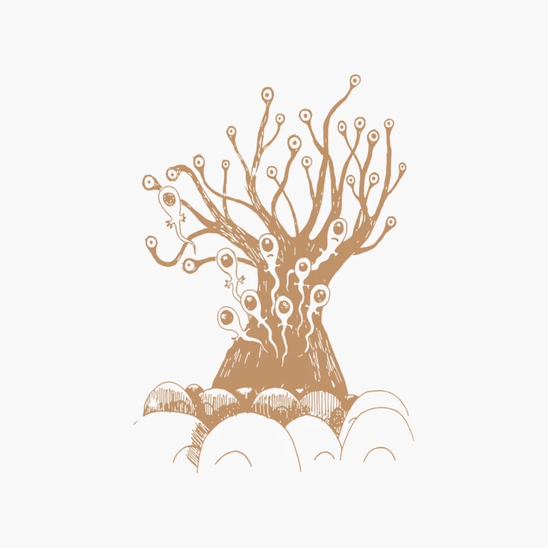 Radiohead Tree Charcoal Grey Cotton Tote Bag