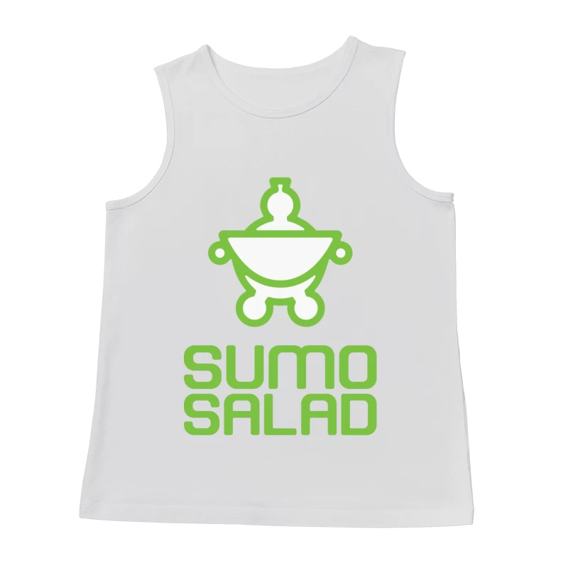 Green Minimalist Sumo Salad Restaurant Logo Male Tank Top