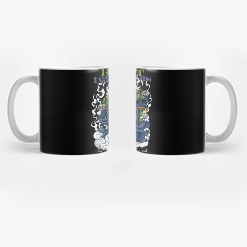 Demon Illustration with Kintsutsu Theme Coffee Mug