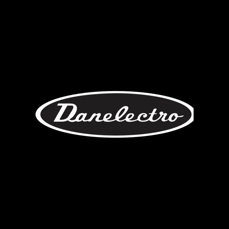 Vintage Danelectro Musical Equipment Logo in Black and White Tapestry