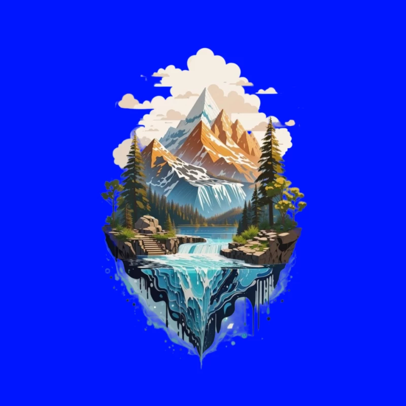 Majestic Mountain Landscape Pin
