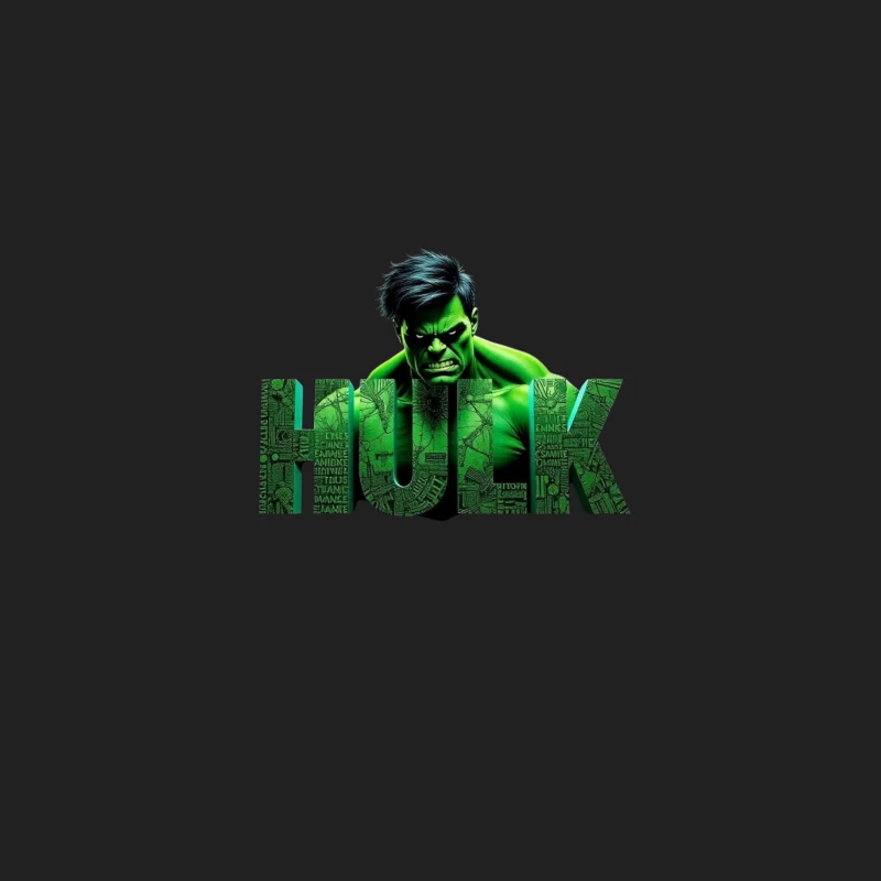 The Incredible Hulk Typographic Character Art Bucket Hat