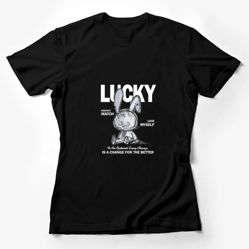 Optimistisches Kaninchen für Glück Damen T-Shirt