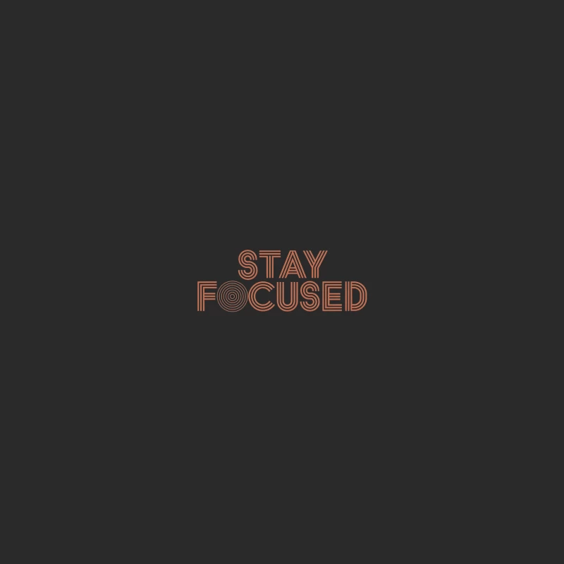 Minimalist Orange Typography: Stay Focused Motivation Baseball Cap