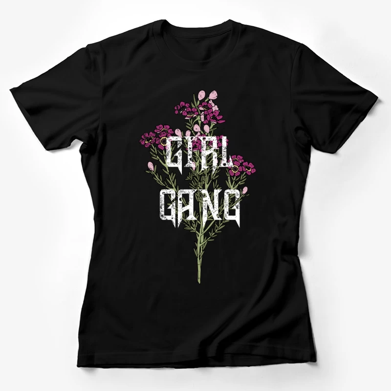 Illustration florale Girl Gang Femme T-Shirt