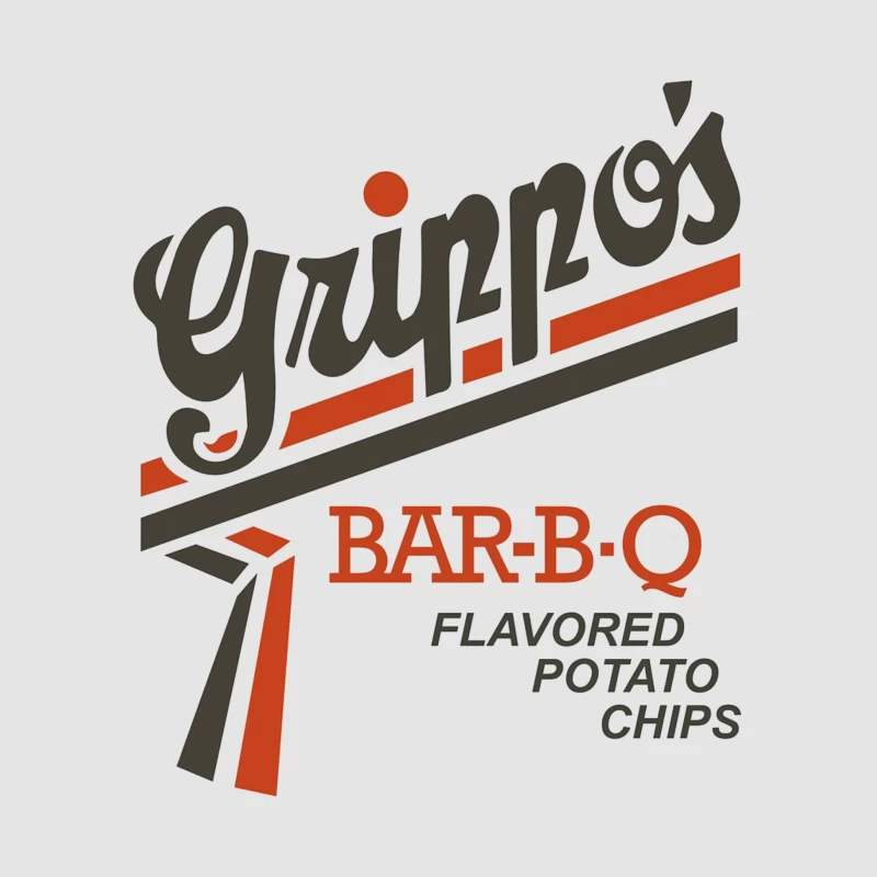 Vintage Grippo's BBQ Potato Chips Logo Design Female Pullover Hoodie