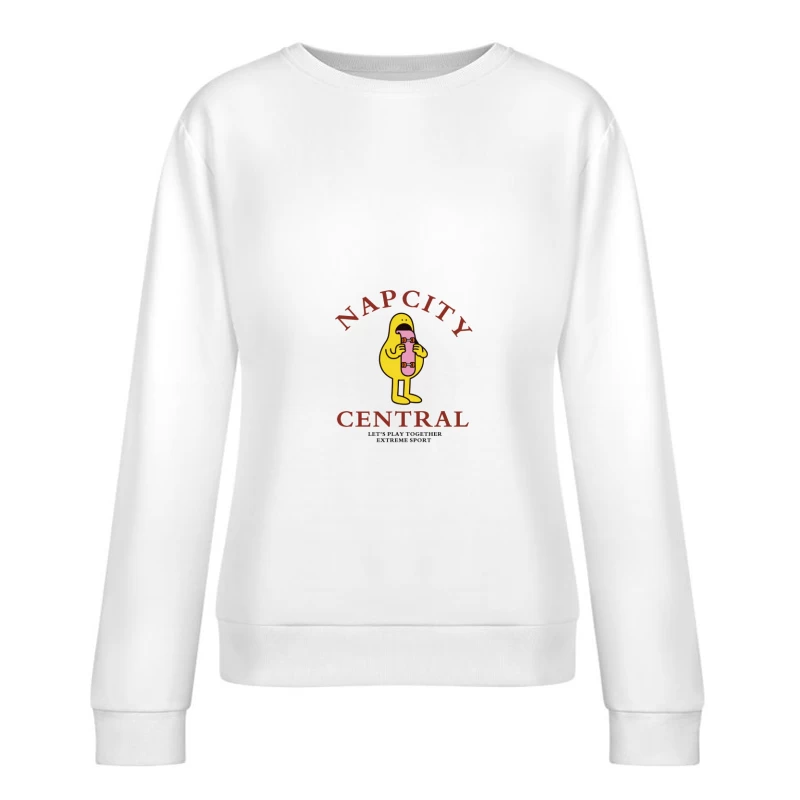 Nap City Skateboard Cartoon Damen Pullover Sweatshirt