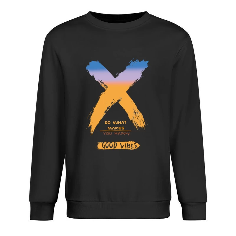 Glückliches Leben mit positiver Einstellung Herren Pullover Sweatshirt