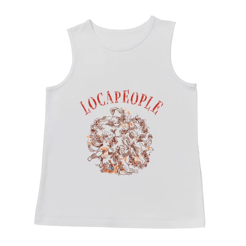 Florales Kunstwerk mit Schriftzug Herren Tanktops
