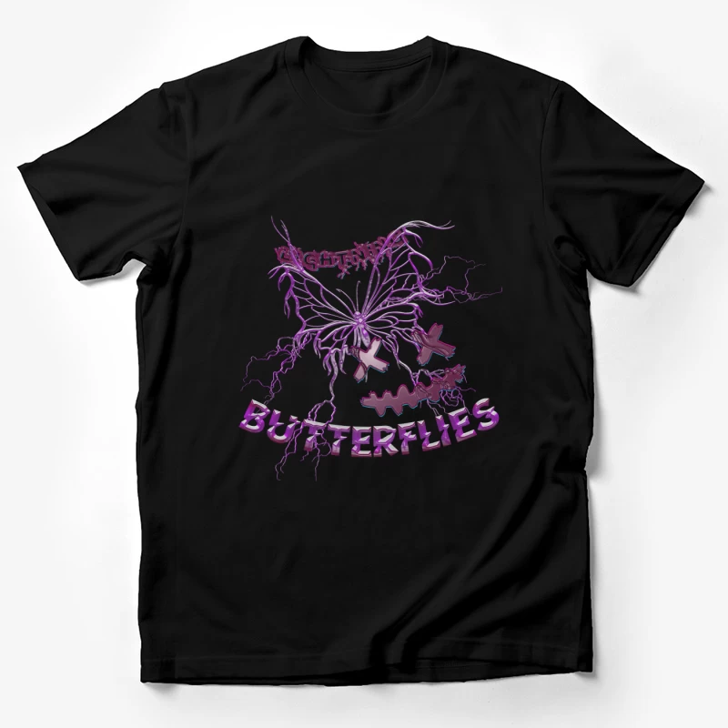 Elektrisches Schmetterlingsdesign Herren T-Shirt
