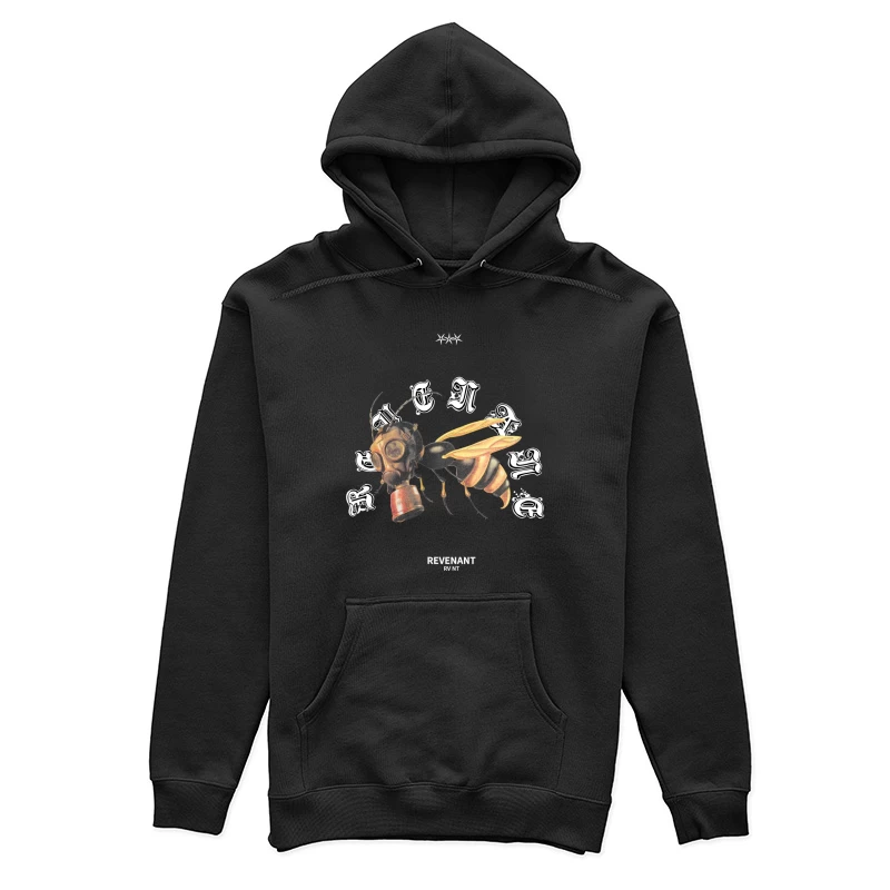 Gasmaske-Wespe Illustration Damen Pullover Hoodie