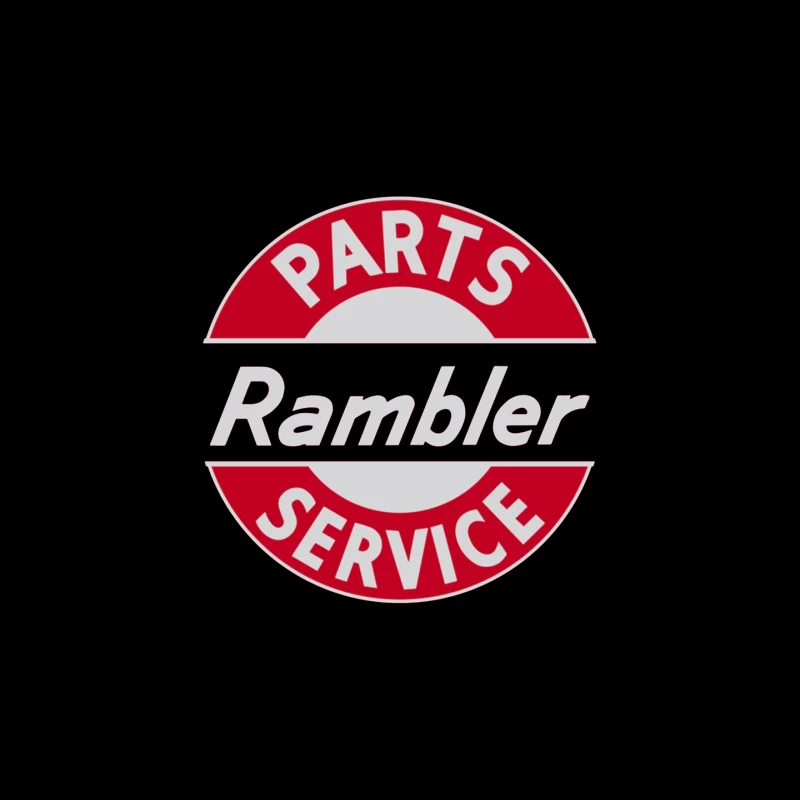 Vintage Rambler Parts & Service Logo Design Mouse Pad