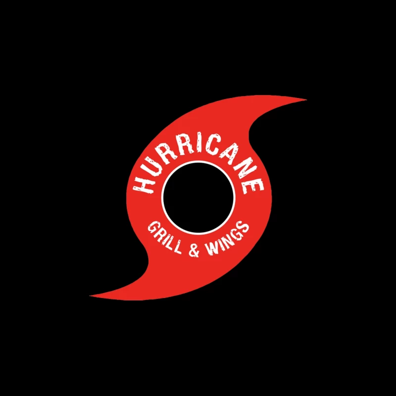 Hurricane Grill & Wings Restaurant Logo Design Mouse Pad