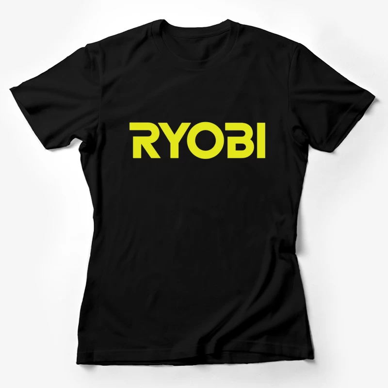 Ryobi Power Tools Brand Logo in Neon Yellow Female T-Shirt