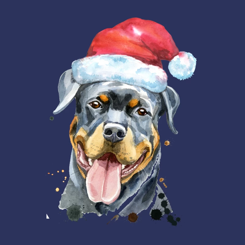 Chien avec bonnet de Noël Femme T-Shirt