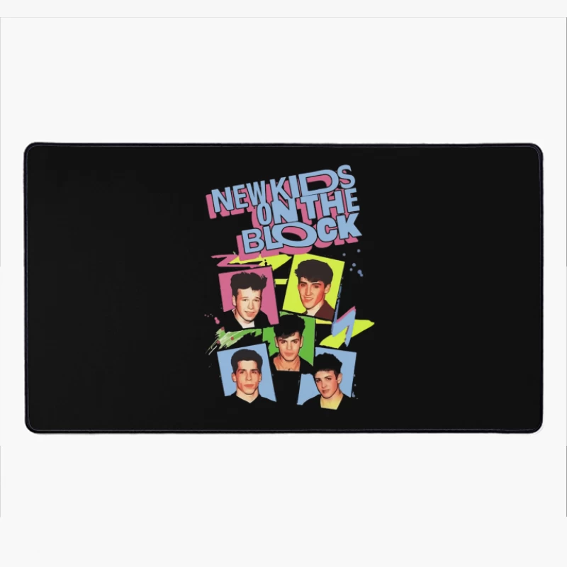 New Kids on the Block 90s Pop Group Vintage Photo Collection Desk Mat