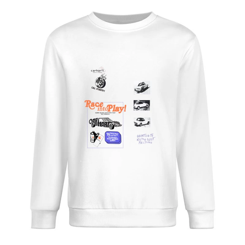 Autowerbung mit Zündsystem und Autoabbildungen Herren Pullover Sweatshirt