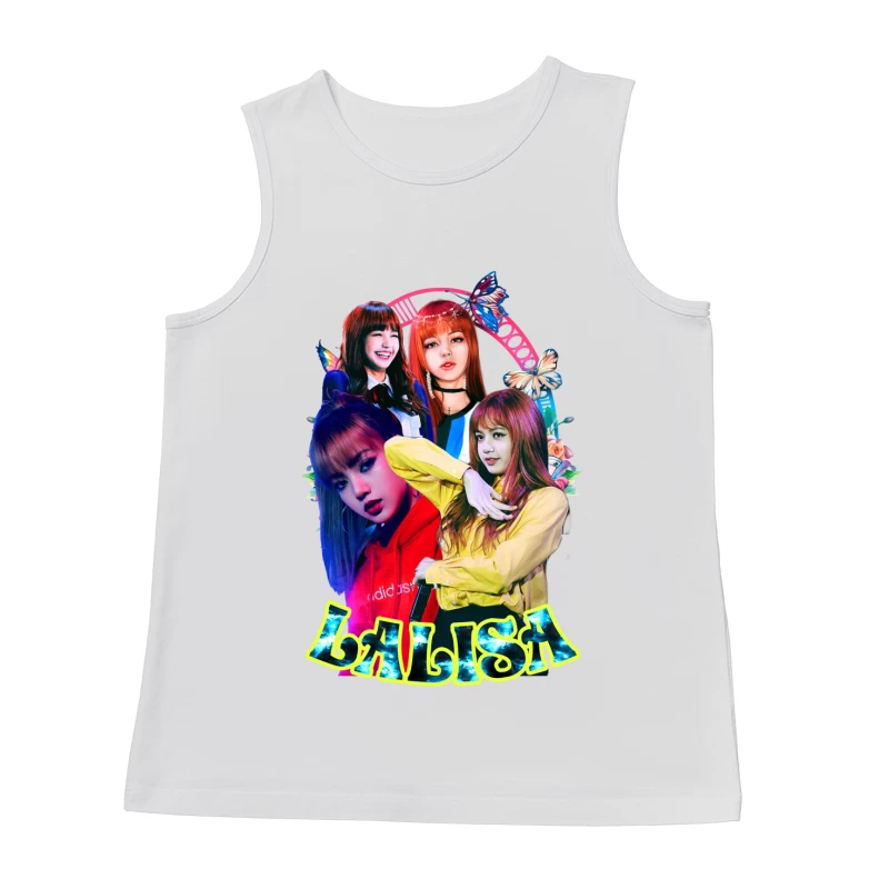 Collage of a K-Pop Female Artist Male Tank Top