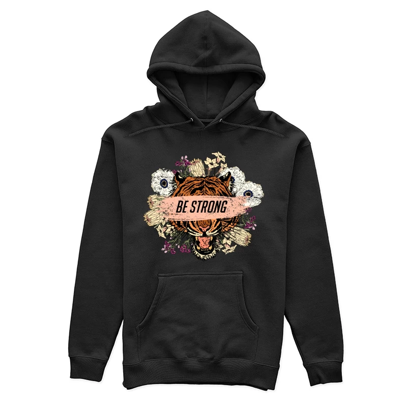 Tigre puissant avec fleurs et slogan Femme Sweat à capuche