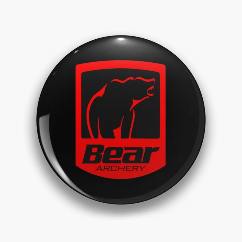 Bear Archery Company Red Logo Design Pin