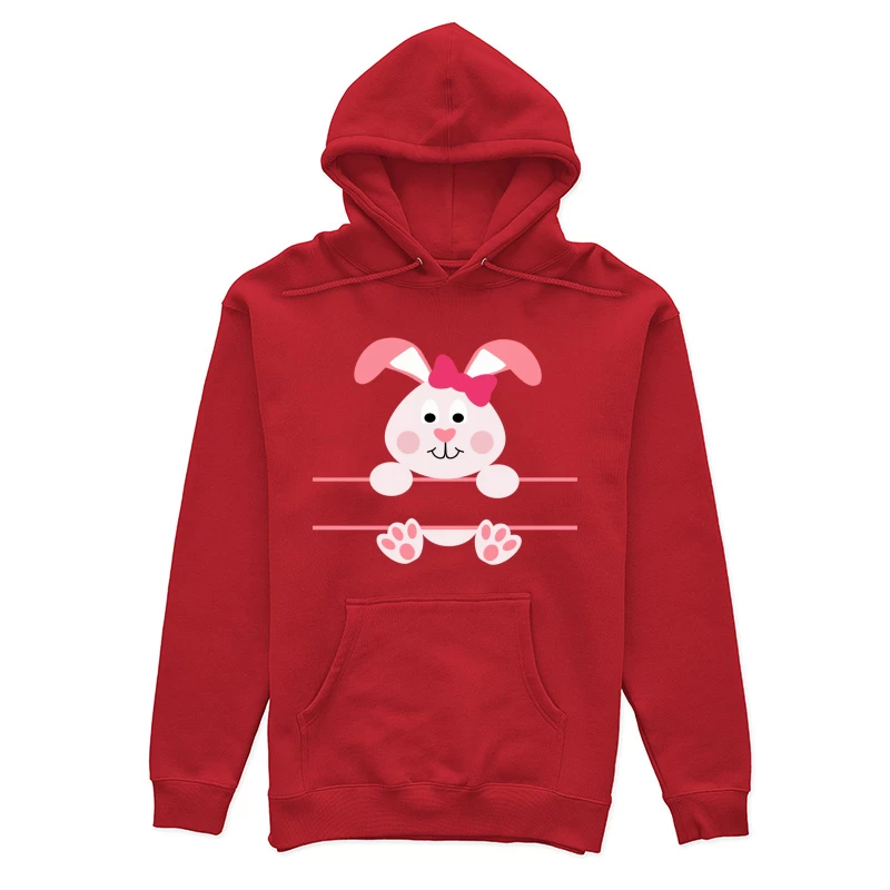 Lapin de Pâques avec nœud rose Femme Sweat à capuche