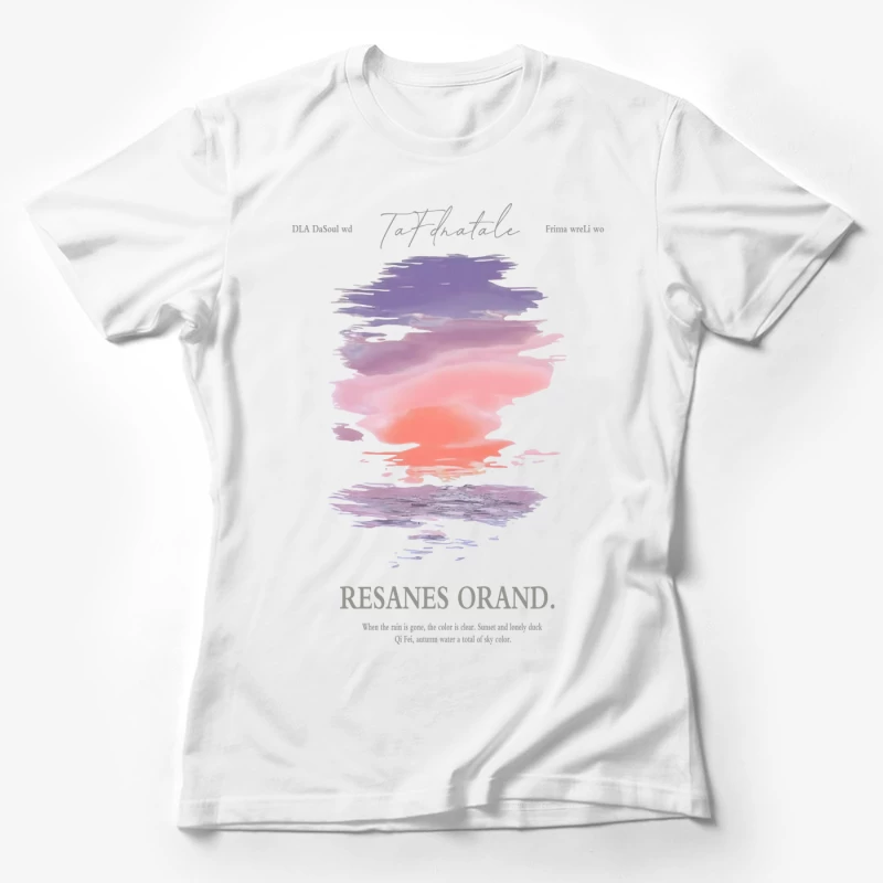 Pastellwolken über Wasser Damen T-Shirt