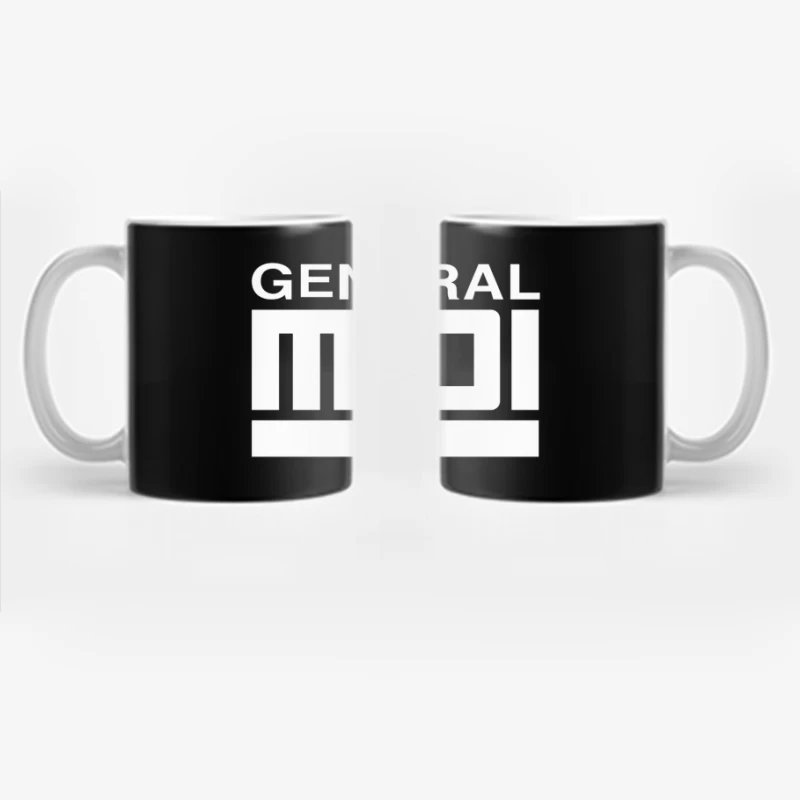 General Text Outline on White Background Coffee Mug