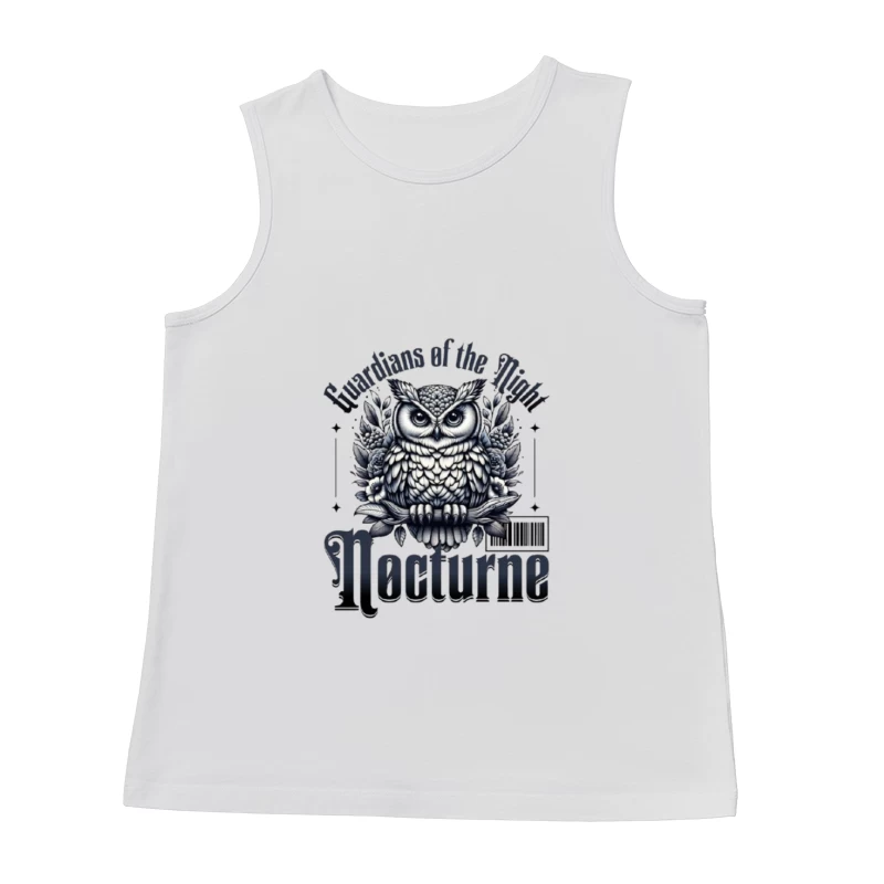 Gothic Night Guardian Owl Vintage Illustration Male Tank Top