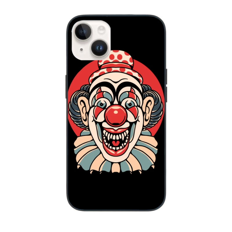 Vintage Clown Illustration iPhone Case