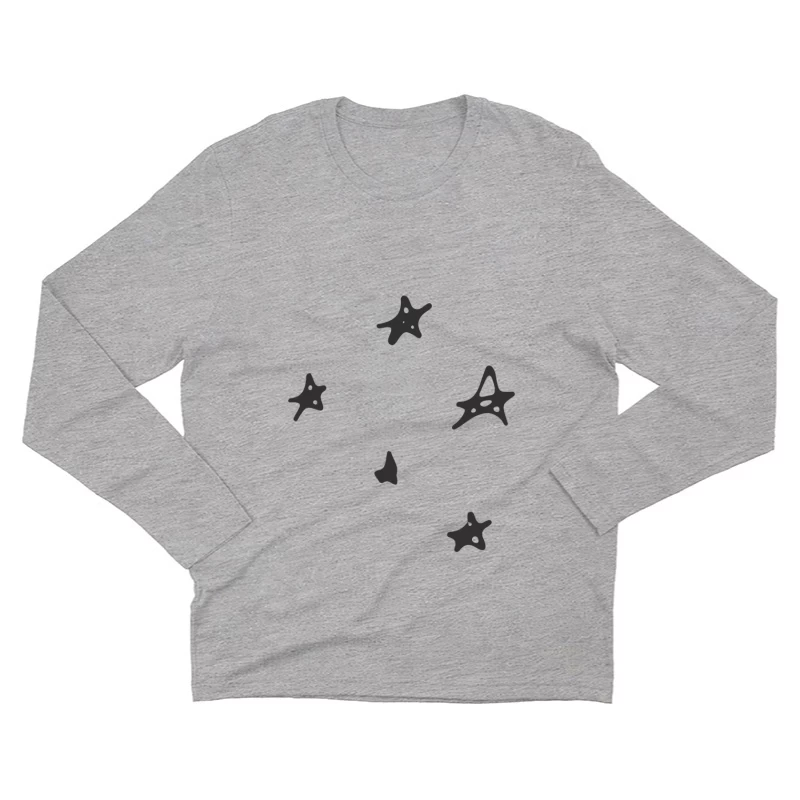 Motifs abstraits en forme d'étoiles Homme Manches Longues T-Shirt