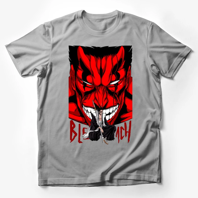 Bleach Poster mit Charakter und Dämonenmaske Herren T-Shirt
