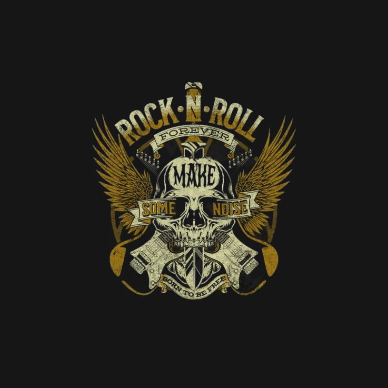 Rock and Roll Schädel mit Flügeln Damen T-Shirt