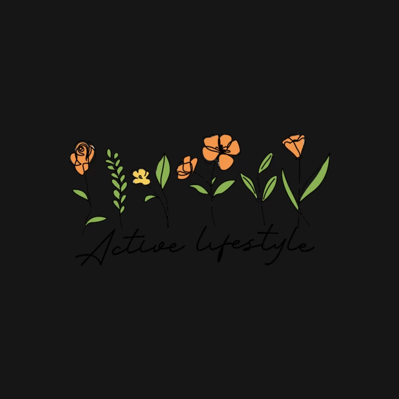 Aktiver Lebensstil mit floralen Designs Damen T-Shirt